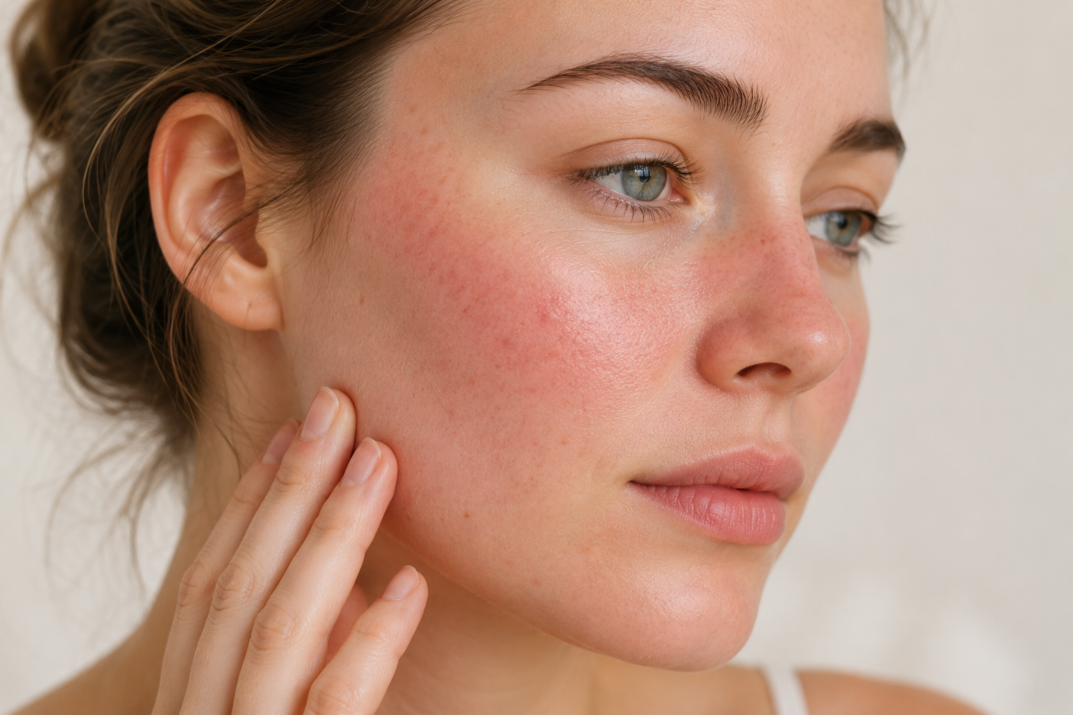 Sensitive skin close up